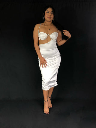 BELLA MIDI DRESS WHITE